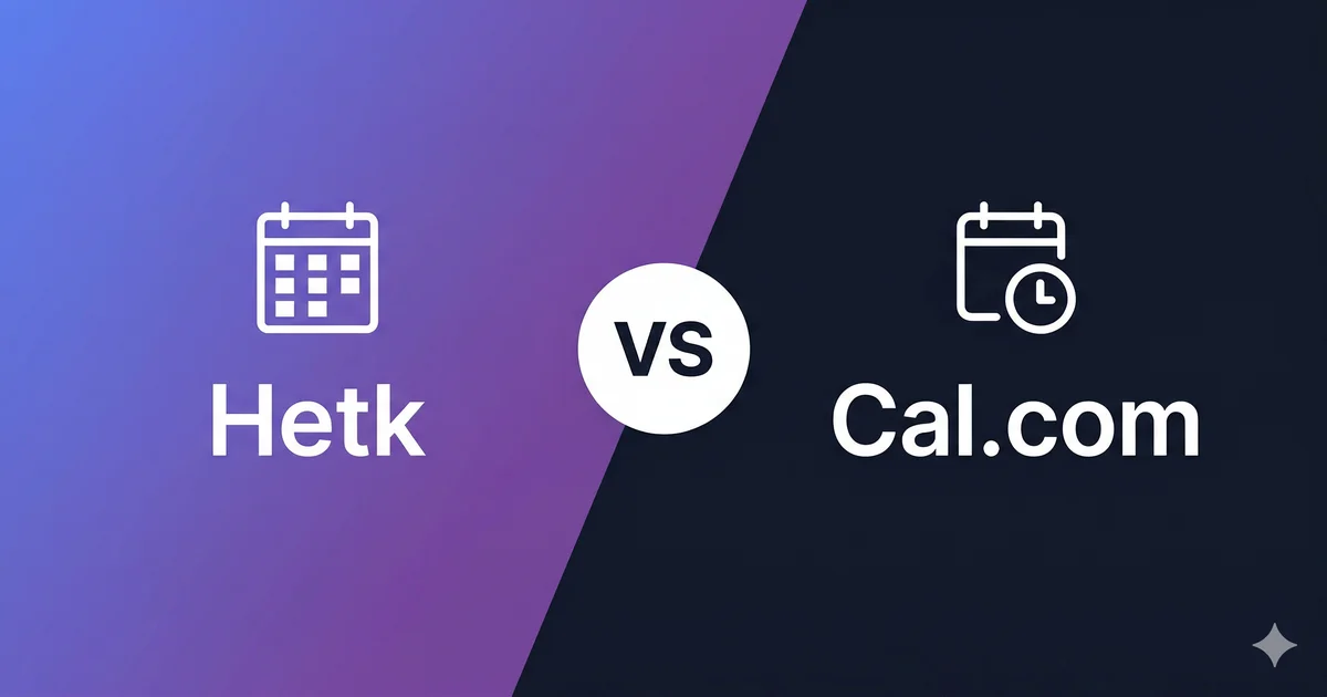 Hetk vs Cal.com comparison