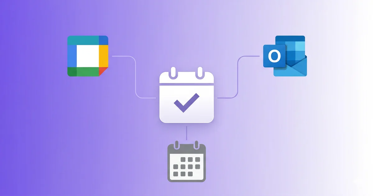 Merge calendars from different providers