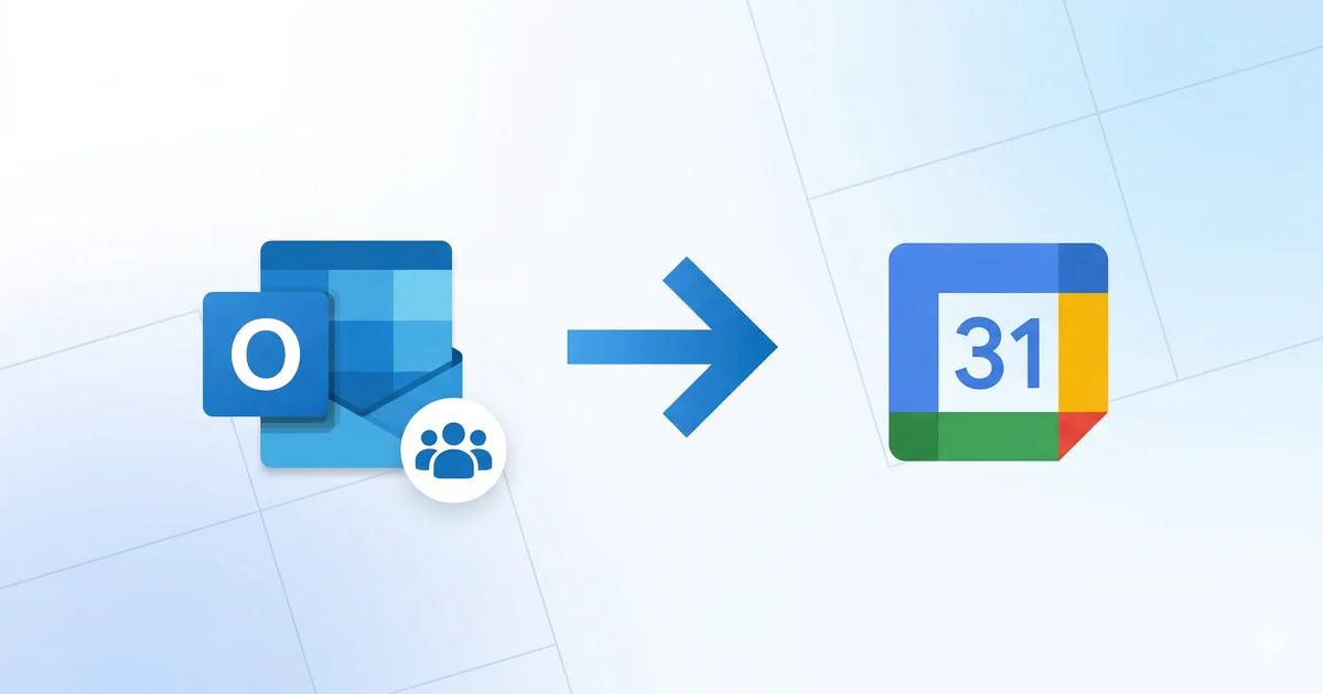 Syncing a shared Outlook calendar to Google Calendar