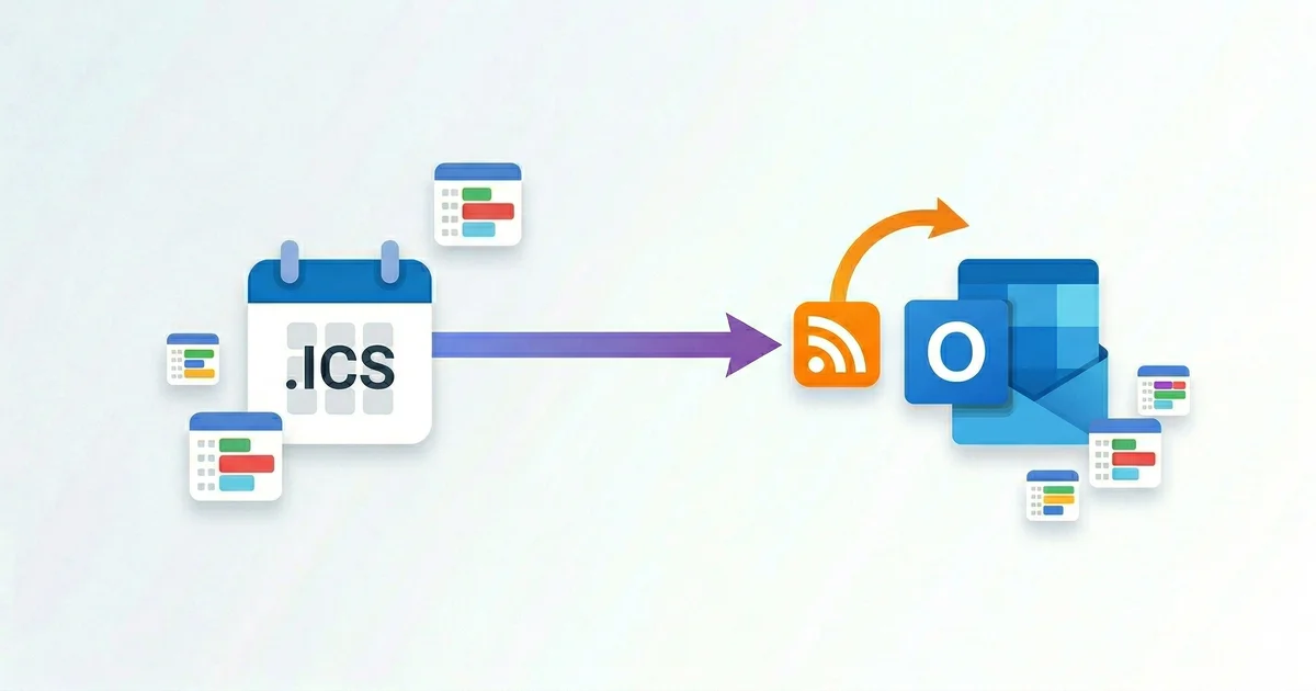 Subscribe to ICS calendar in Outlook